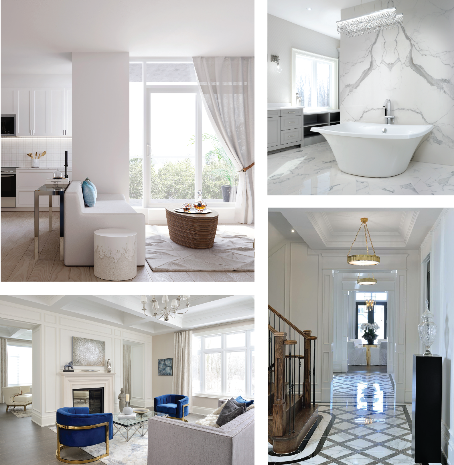 various images of inside of a house